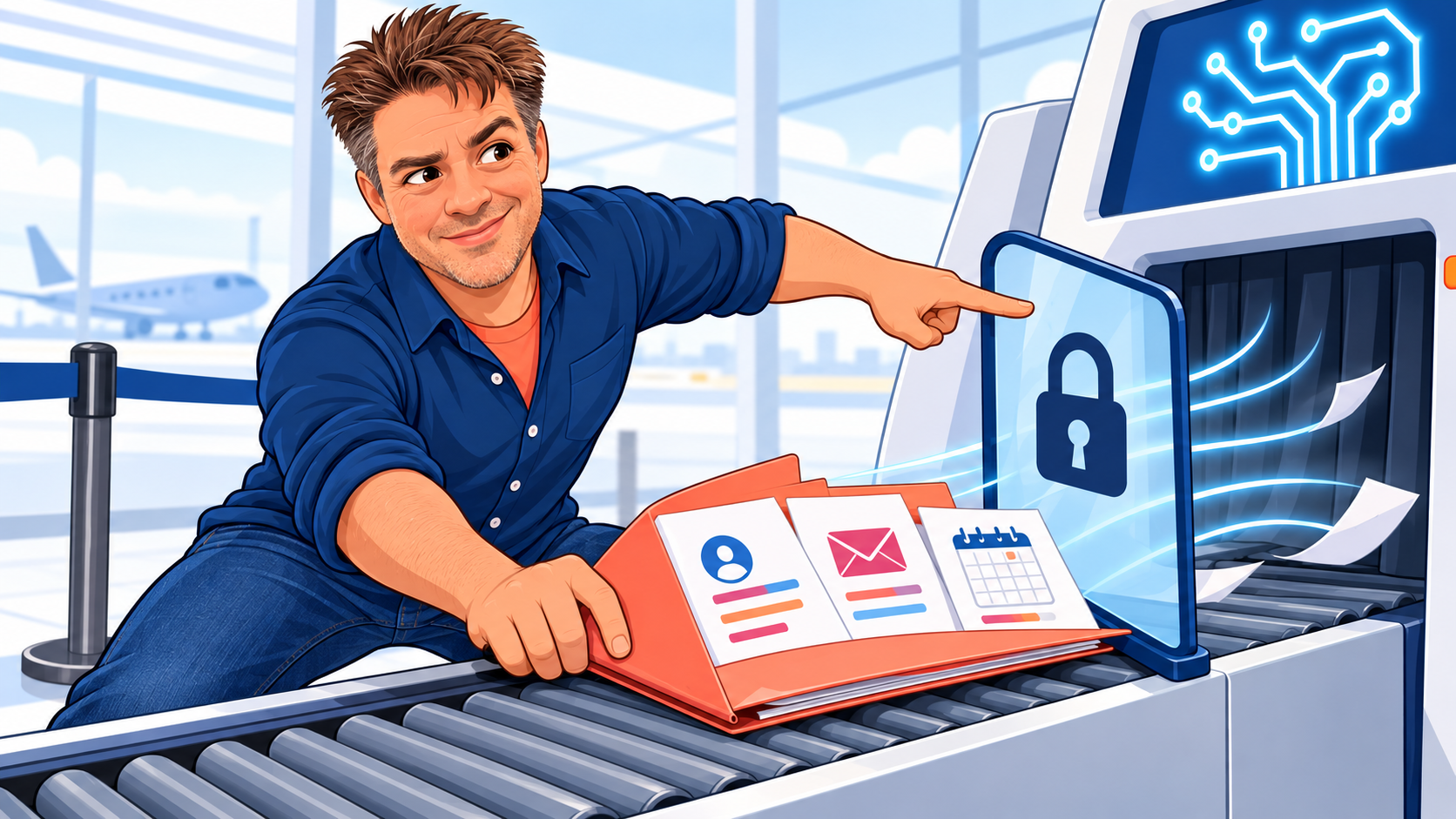 Ashley protecting customer records from an over-eager AI agent at a data security checkpoint